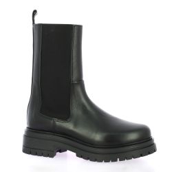 So send Boots cuir noir