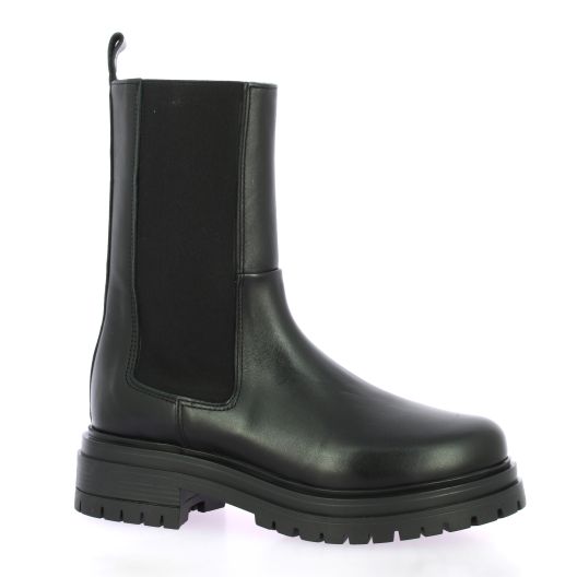 So send Boots cuir noir
