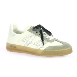 Up44 Baskets cuir blanc/argent