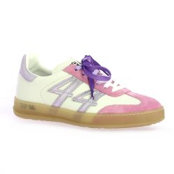 Up44 Baskets cuir blanc/violet