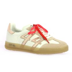 Up44 Baskets cuir blanc/rose