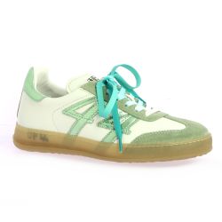 Up44 Baskets cuir blanc/vert
