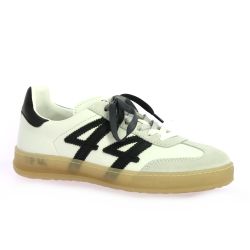 Up44 Baskets cuir blanc/noir