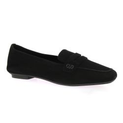 Reqins Mocassins cuir velours noir