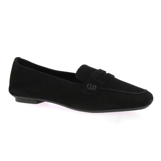 Reqins Mocassins cuir velours noir