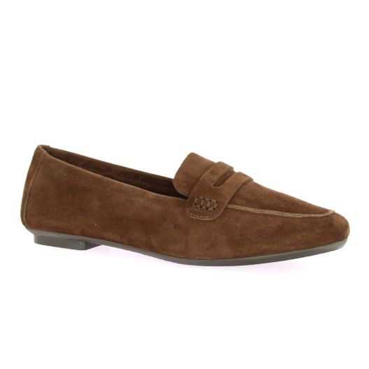 Reqins Mocassins cuir velours cacao