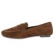 Reqins Mocassins cuir velours cacao