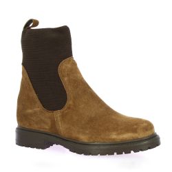 Reqins Boots cuir velours cafe