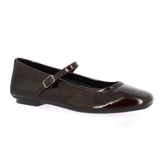 Reqins Ballerines cuir vernis bordeaux