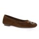 Reqins Ballerines cuir velours marron