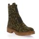 Reqins Boots cuir velours leopard