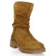Reqins Boots cuir velours cognac