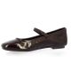 Reqins Ballerines cuir vernis bordeaux