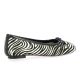 Reqins Ballerines cuir velours blanc/noir