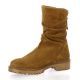 Reqins Boots cuir velours cognac