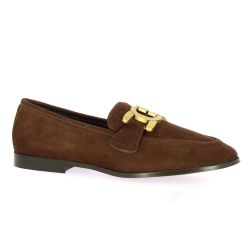 Reqins Mocassins cuir velours marron