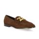Reqins Mocassins cuir velours marron