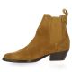 Reqins Boots cuir velours cognac