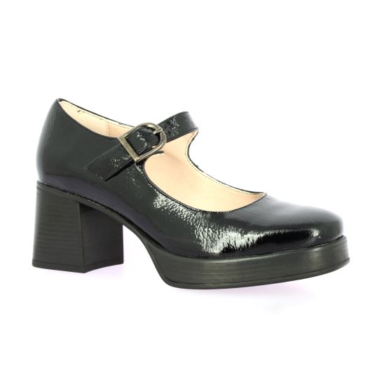 Patricia miller Babies cuir vernis noir
