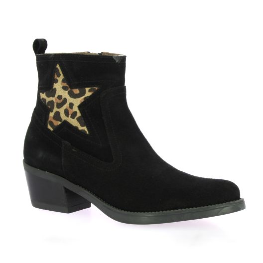 Patricia miller Boots cuir velours noir