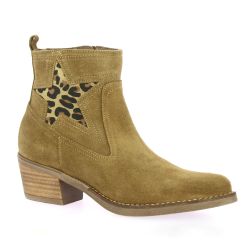 Patricia miller Boots cuir velours camel