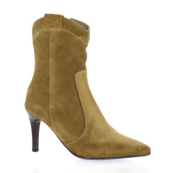 Patricia miller Boots cuir velours camel