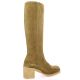 Patricia miller Bottes cuir velours camel