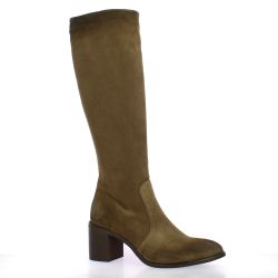 Metisse Bottes cuir velours taupe