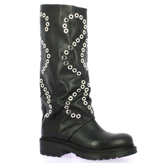 Metisse Bottes cuir noir