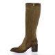 Metisse Bottes cuir velours taupe