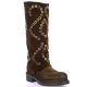 Metisse Bottes cuir velours marron