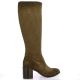 Metisse Bottes cuir velours taupe