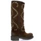 Metisse Bottes cuir velours marron