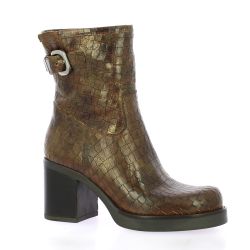 Spaziozero Boots cuir croco marron
