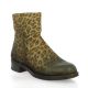 Coco abricot Boots cuir velours leopard