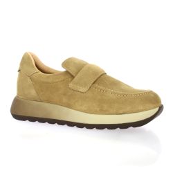 Reqins Baskets cuir velours vison