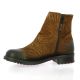 Coco abricot Boots cuir velours zebre