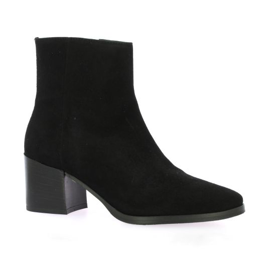 Pao Boots cuir velours noir