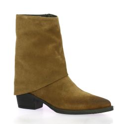 Pao Boots cuir velours camel