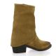 Pao Boots cuir velours camel