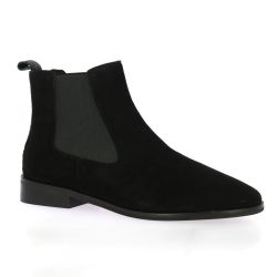 Reqins Boots cuir velours noir
