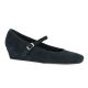 Reqins Ballerines cuir velours marine