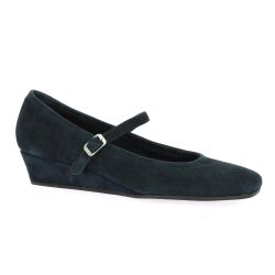 Reqins Ballerines cuir velours marine