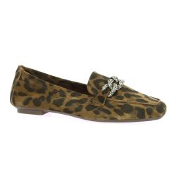 Reqins Mocassins cuir velours vison