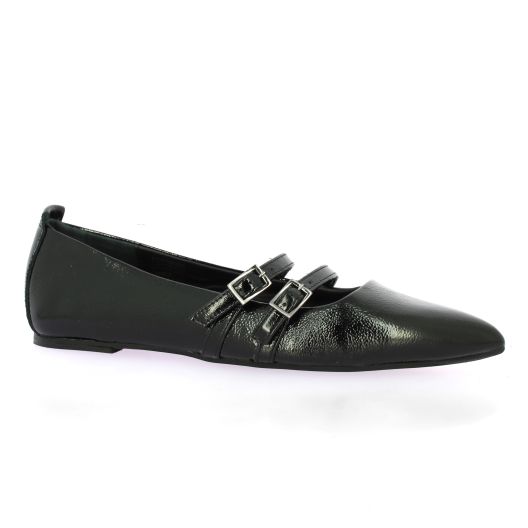 Reqins Ballerines cuir vernis noir