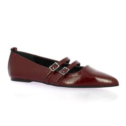 Reqins Ballerines cuir vernis bordeaux