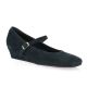Reqins Ballerines cuir velours marine