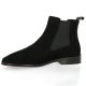 Reqins Boots cuir velours noir