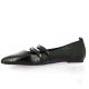 Reqins Ballerines cuir vernis noir