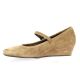 Reqins Ballerines cuir velours muscade